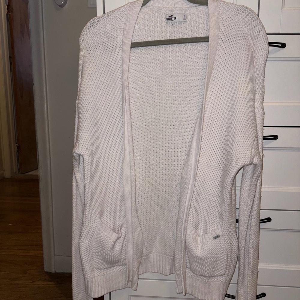 Hollister White Cardigan